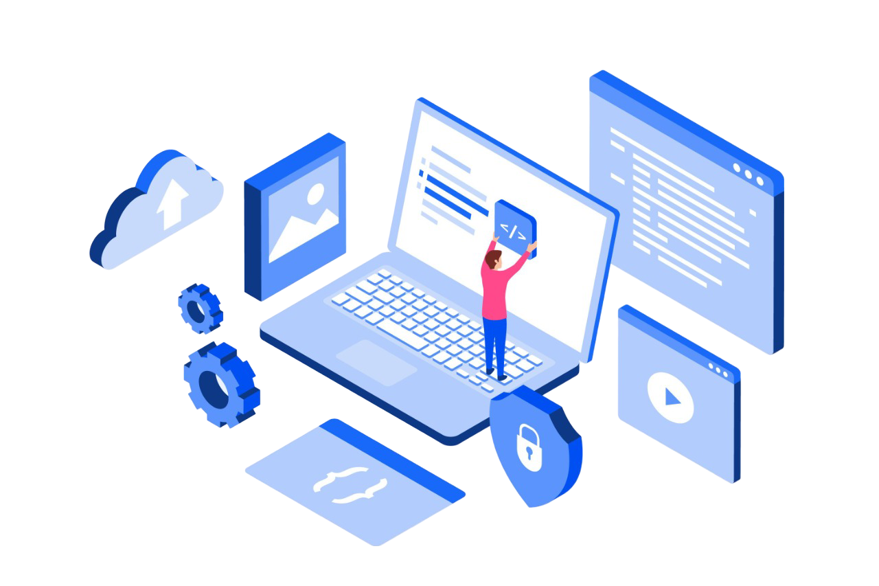 Developer at desk