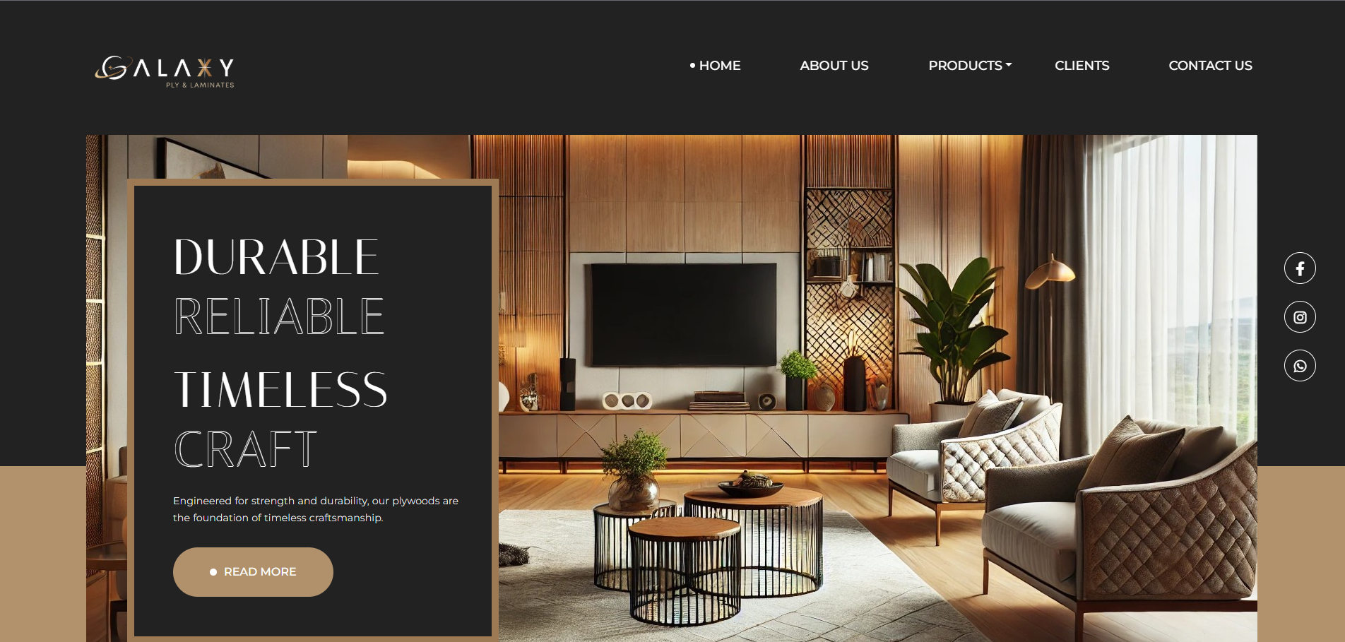 Galaxy Plywood Website Design