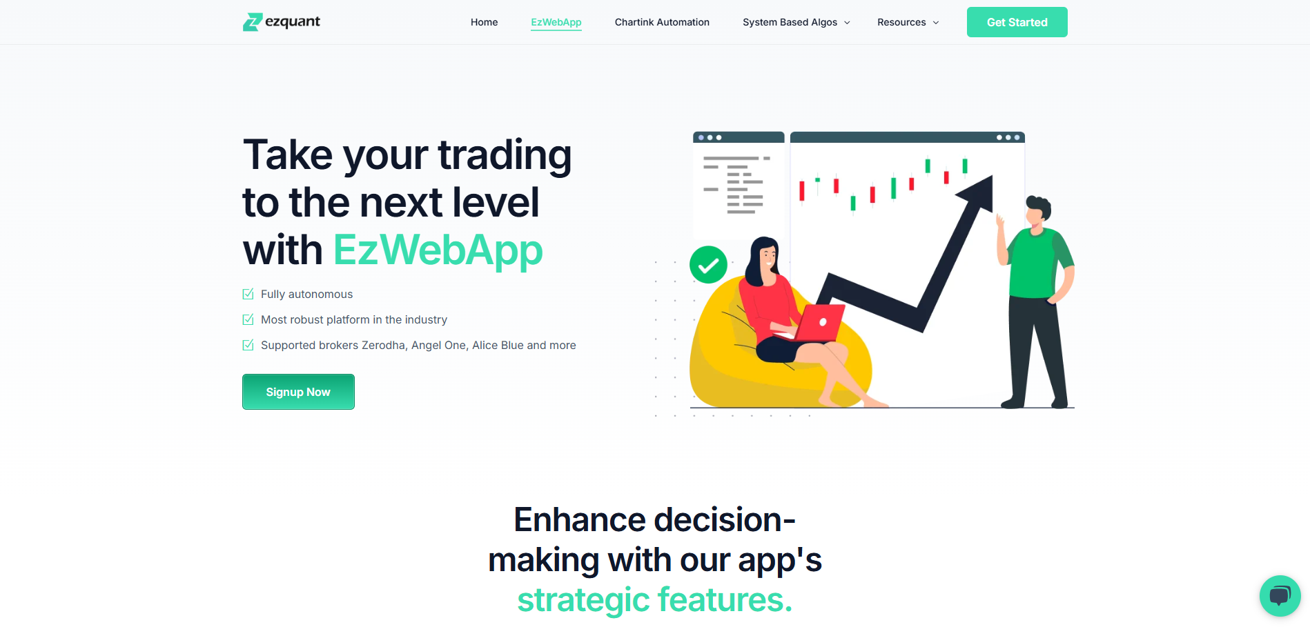 EzQuant – Algo Trading Platform Website
